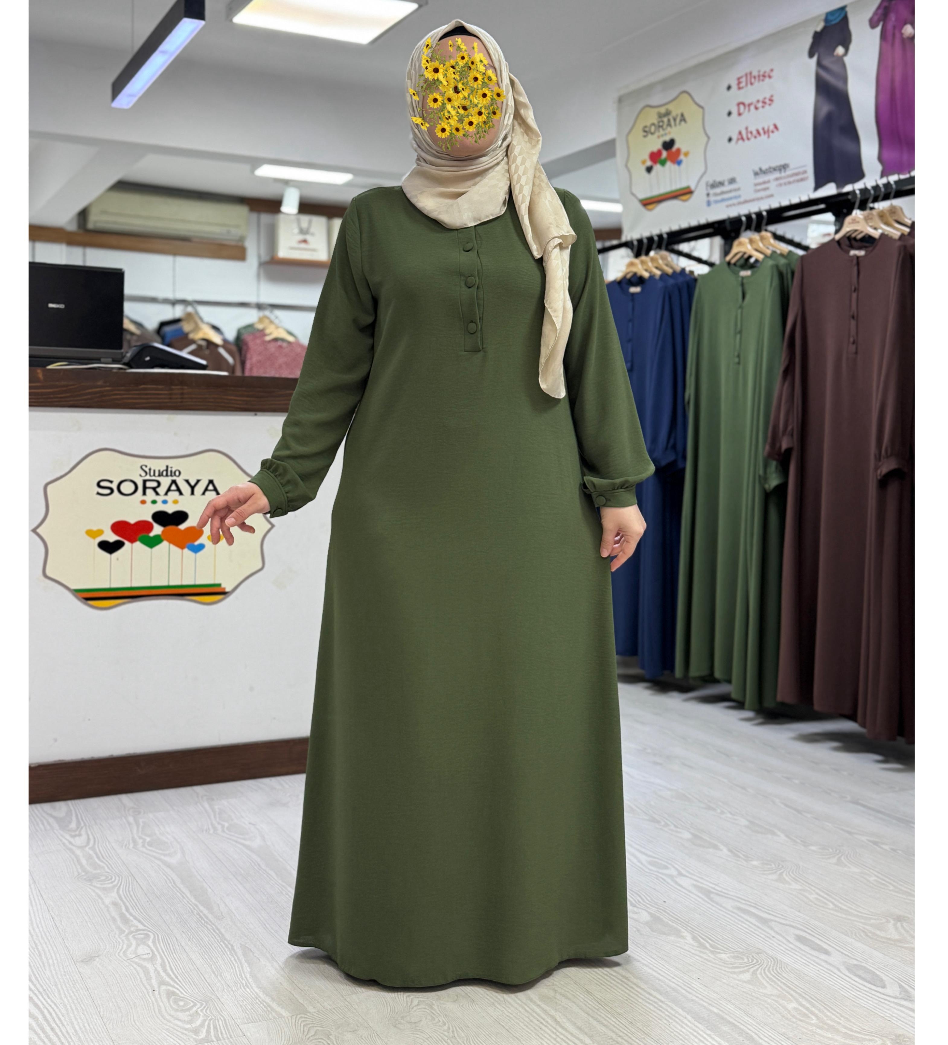 DÜĞMELİ GİYÇIK ELBİSE